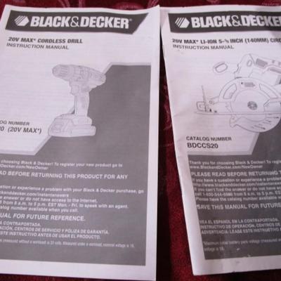 Black & Decker cordless drill & circular saw