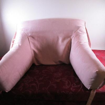 Pink backrest pillow
