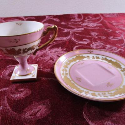 Vintage Pink teacup & saucer, from Limoges, France