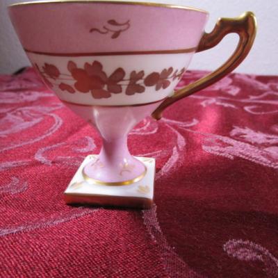 Vintage Pink teacup & saucer, from Limoges, France