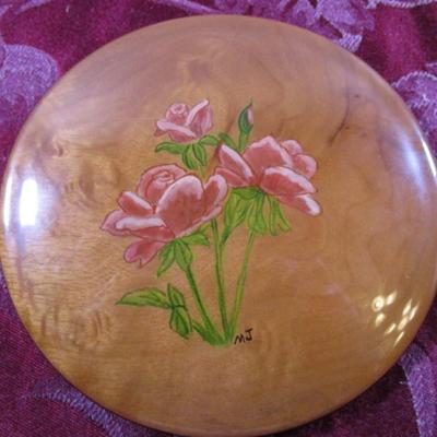 Vintage Myrtle wood plaque