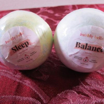 2 Bubbly Belle handmade bath bomb, hidden ring inside