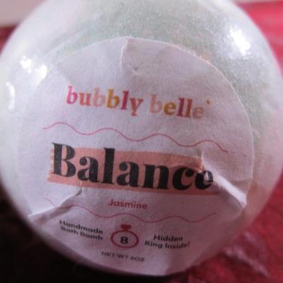 2 Bubbly Belle handmade bath bomb, hidden ring inside