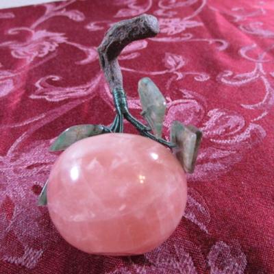 Rose quartz & jade apple