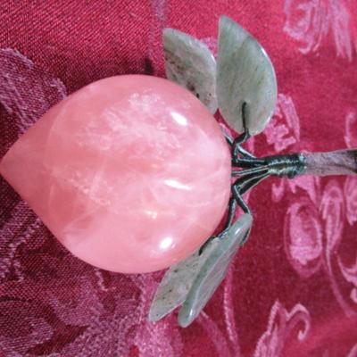 Rose quartz & jade peach