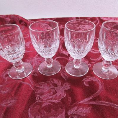 4 Waterford Crystal port wine glasses