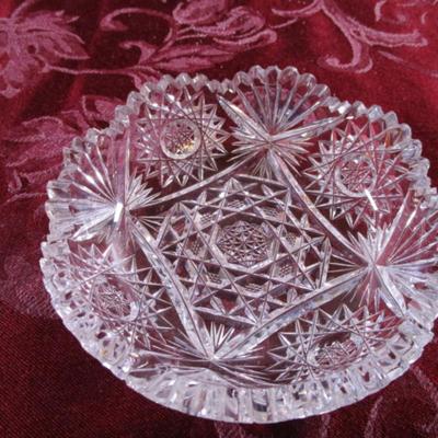 1 American Brilliant cut leaded crystal bowl