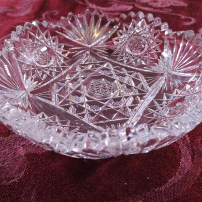 1 American Brilliant cut leaded crystal bowl