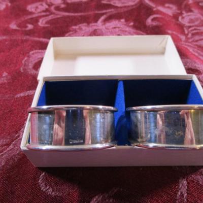 Towle Silversmiths napkin rings, 1 set of 4, #2