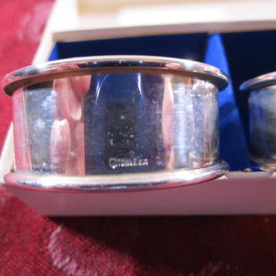 Towle Silversmiths napkin rings, 1 set of 4, #3