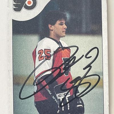  Philadelphia Flyers Peter Zezel 1985 Score #25 signed trading card 