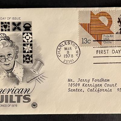 American Quilts First Day Cover