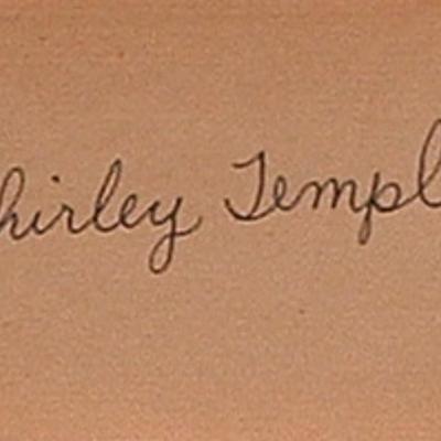 Shirley Temple signature slip