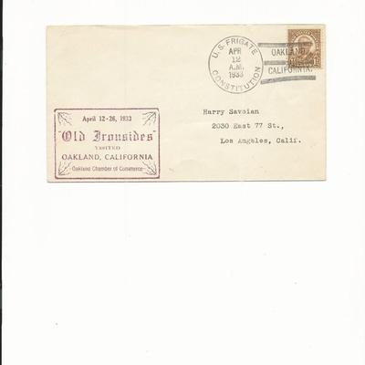 U.S. Frigate Constitution - First Day Cover - Oakland - 1933