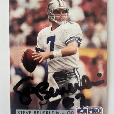 Dallas Cowboys Steve Beuerlein 1992 Pro Set #145 
