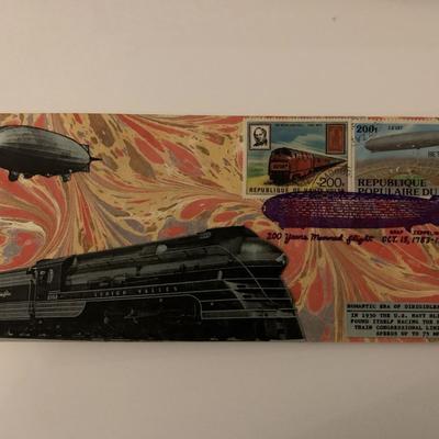 Romantic Era of Dirigibles and Trains - First Day Cover - ZMC-2 U.S. Navy Blimp & Passenger Train Congressional - 1983