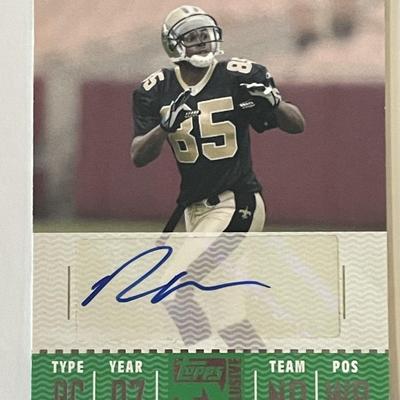 Robert Meachem signed 2007 Topps TX Exclusive #RM trading card