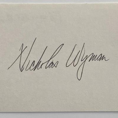 Nick Wyman original signature 