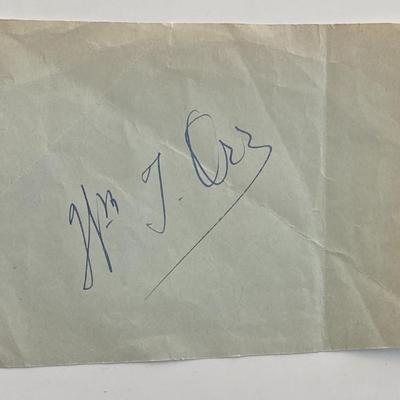 William T. Orr original signature 