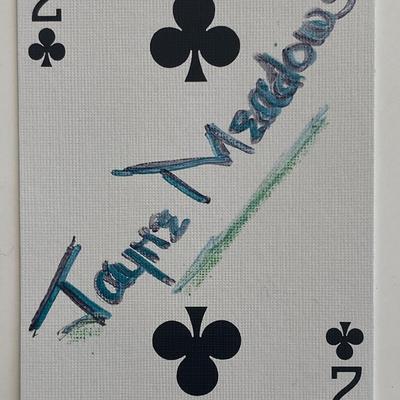 Jayne Meadows signed playing card