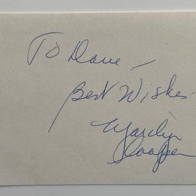 Marvin Cooper original signature