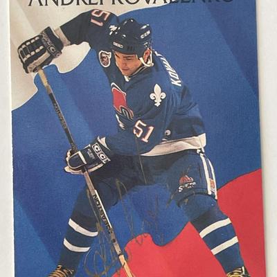 Quebec Nordiques Andrei Kovalenko 1993 Pro Set #223 signed trading card 