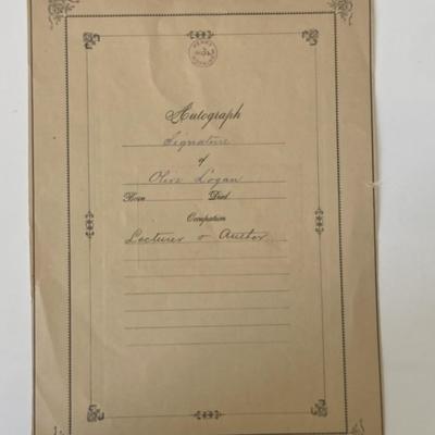 Olive Logan document 