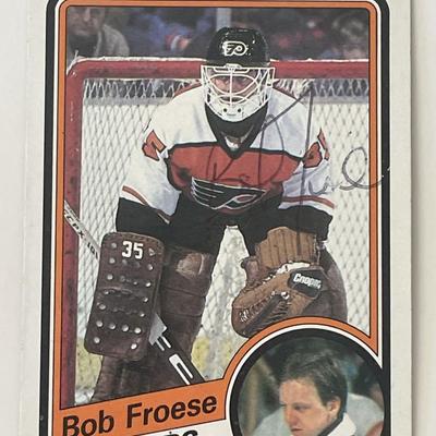 Philadelphia Flyers Bob Froese 1984 Topps #117 signed trading card 