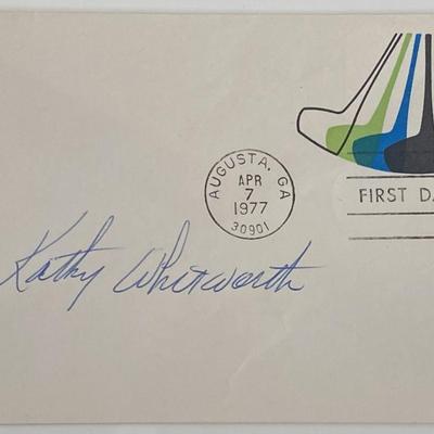 Kathy Whitworth signed cover 