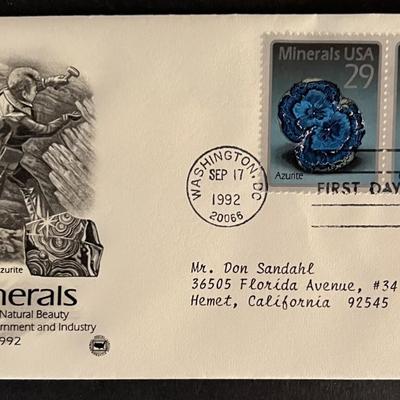 Minerals First Day Cover. 