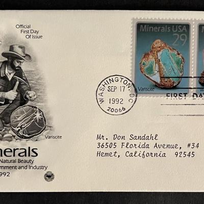 Minerals First Day Cover