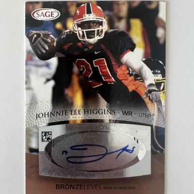 UTEP Miners Johnnie Lee Higgins signed autograph card 