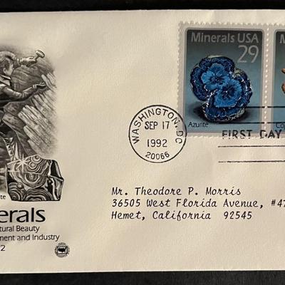 Minerals First Day Cover. 
