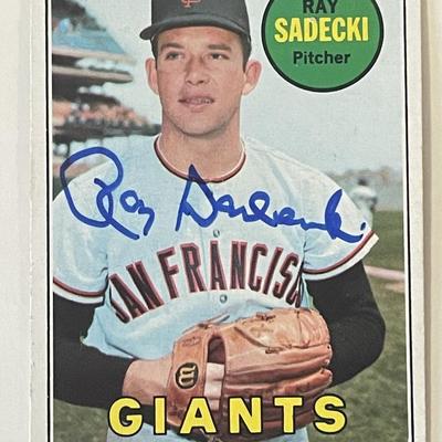 San Francisco Giants Ray Sadecki Topps #125 signed trading card