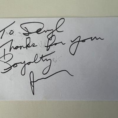Singer Jay Black original signature 