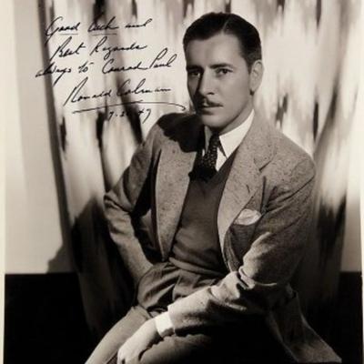 Claudette Colbert signed portrait photo 