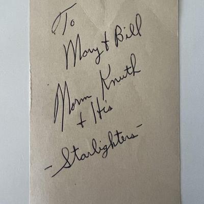 The Starlighters original signature 