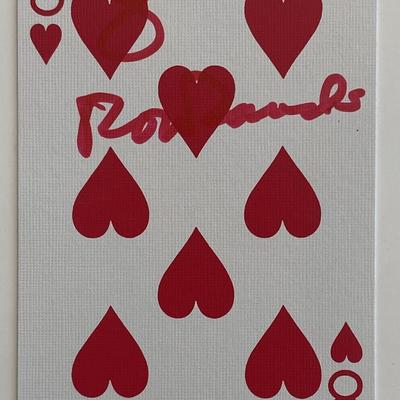 Gena Rowlands signed playing card