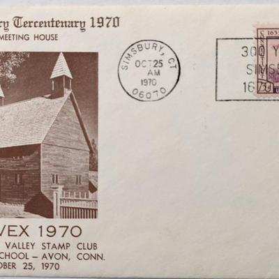 Farvex 1970 Simsbury Tercentenary First Day Cover