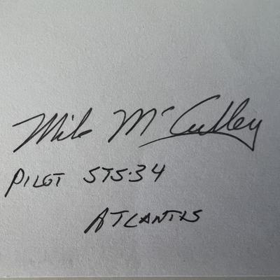 NASA astronaut Michael J. McCulley original signature 