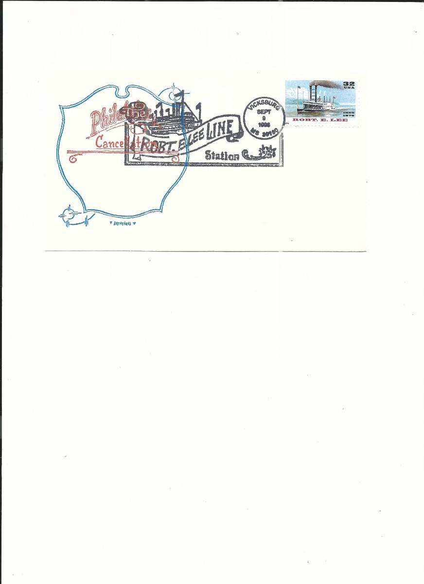 Vicksburg, MS - Robert E. Lee Line - First Day Cover - 1996 ...