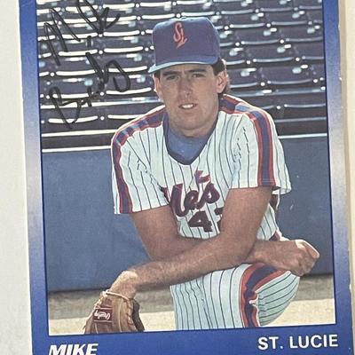 St. Lucie Mets Mike Brady 1990 The Star #1 signed trading card 