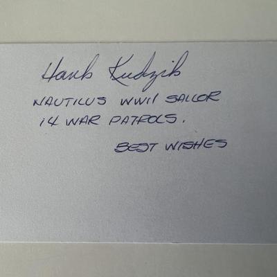 WWII Hank Kudzik original signature 