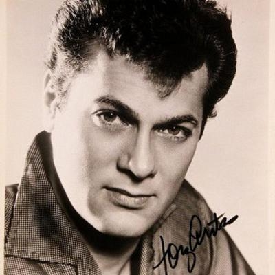 Tony Curtis signed portrait photo 