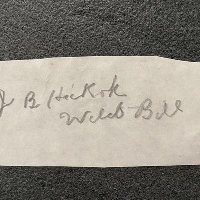 "Wild Bill" Hickok original signature