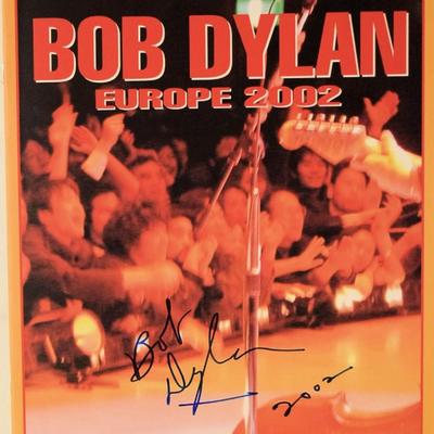 Bob Dylan signed tour book