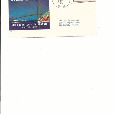 Golden Gate Bridge Opening - First Day Cover - San Francisco - 1937