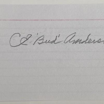 Pilot Bud Anderson original signature 