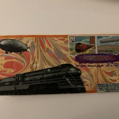 Romantic Era of Dirigibles and Trains - First Day Cover - ZMC-2 U.S. Navy Blimp & Passenger Train Congressional - 1983