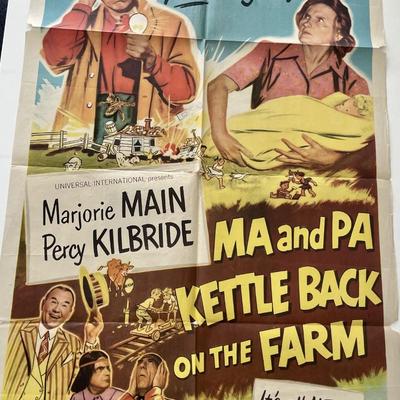 Ma and Pa Kettle Back on the Farm 1951 vintage movie poster